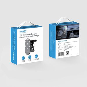 VEGER Μαγνητική Βάση Αυτοκινήτου και χρήση με μαγνητική θήκη Ασύρματη Φόρτιση Fast Charge15W στήριξη στον αεραγωγό (Y38) - μαύρος - Image 3