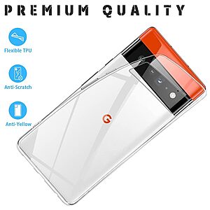 Θήκη Google Pixel 6 Pro 5G OEM Silicone Sockproof Dual layer Transparent Πλάτη TPU - Image 3
