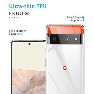 Θήκη Google Pixel 6 Pro 5G OEM Silicone Sockproof Dual layer Transparent Πλάτη TPU - Image 5