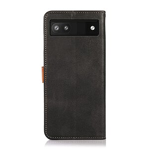Θήκη Google Pixel 6A 5G KHAZNEH Leather Wallet Golden Clasp με βάση στήριξης, υποδοχές καρτών και μαγνητικό κούμπωμα μαύρο - Image 3