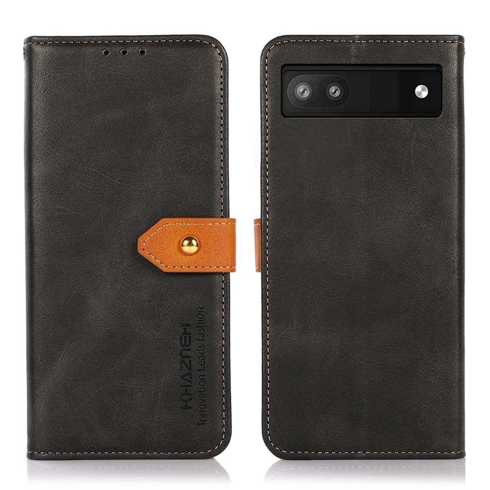 Θήκη Google Pixel 6A 5G KHAZNEH Leather Wallet Golden Clasp με βάση στήριξης Θήκη Google Pixel 6A 5G KHAZNEH Leather Wallet Golden Clasp με βάση στήριξης