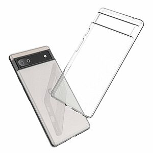 Θήκη Google Pixel 6A 5G OEM Silicone Sockproof Dual layer Transparent Πλάτη TPU - Image 4
