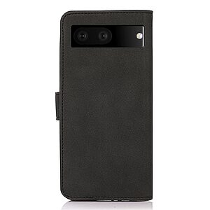 Θήκη Google Pixel 7 5G KHAZNEH Litchi Skin Texture Leather με βάση στήριξης, υποδοχές καρτών και μαγνητικό κούμπωμα μαύρο - Image 3