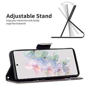 υποδοχές καρτών και μαγνητικό κούμπωμα Flip Wallet από συνθετικό δέρμα και TPU