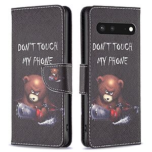 Θήκη Google Pixel 7 5G OEM Angry bear with chainsaw με βάση στήριξης