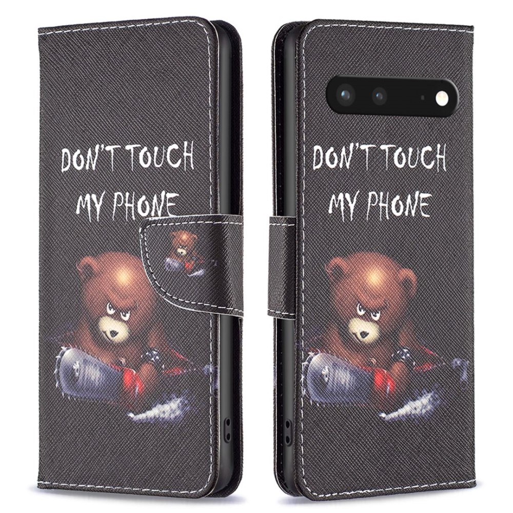 Θήκη Google Pixel 7 5G OEM Angry bear with chainsaw με βάση στήριξης