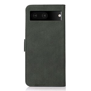Θήκη Google Pixel 7 5G KHAZNEH Litchi Skin Texture Leather με βάση στήριξης, υποδοχές καρτών και μαγνητικό κούμπωμα πράσινο - Image 3