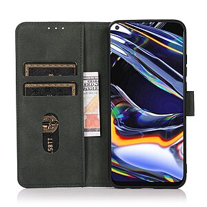 Θήκη Google Pixel 7 5G KHAZNEH Litchi Skin Texture Leather με βάση στήριξης, υποδοχές καρτών και μαγνητικό κούμπωμα πράσινο - Image 5
