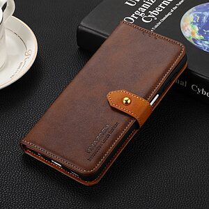 Θήκη Google Pixel 7 Pro 5G KHAZNEH Leather Wallet Golden Clasp με βάση στήριξης, υποδοχές καρτών και μαγνητικό κούμπωμα καφέ - Image 5