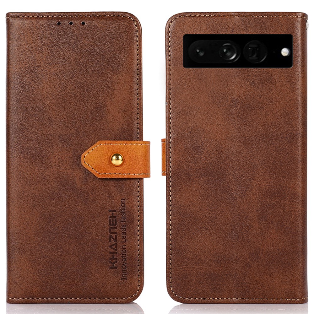 Θήκη Google Pixel 7 Pro 5G KHAZNEH Leather Wallet Golden Clasp με βάση στήριξης