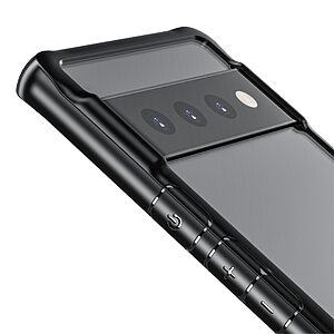 Θήκη Google Pixel 7 Pro 5G Mad Mask Hybrid Sockproof Transparent frame πλάτη από αντικραδασμικό TPU μαύρο - Image 5