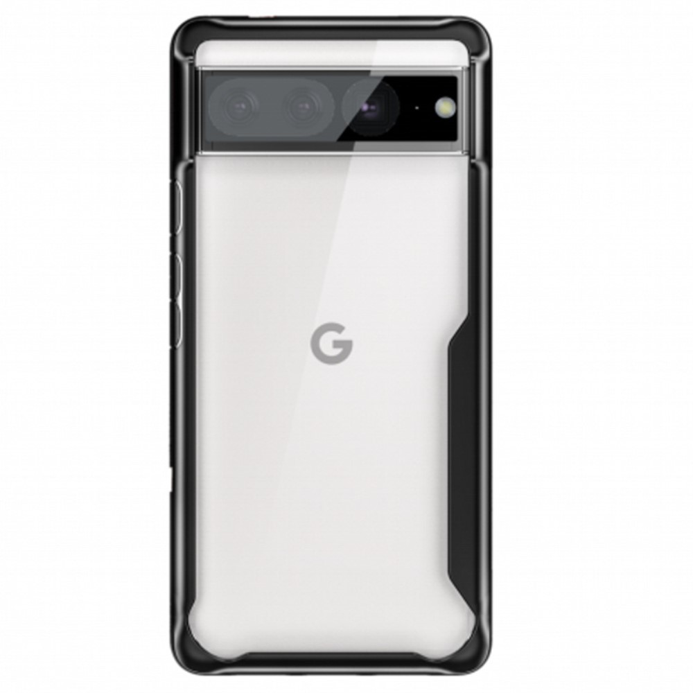 Θήκη Google Pixel 7 Pro 5G Mad Mask Hybrid Sockproof Transparent frame πλάτη από αντικραδασμικό TPU μαύρο