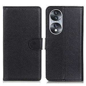 Θήκη Honor 70 5G OEM Litchi Skin  Leather με βάση στήριξης