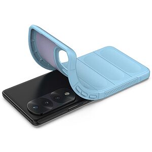 Θήκη Honor 70 5G Mad Mask Rugged Armor από σκληρό Premium TPU γαλάζιο - Image 3