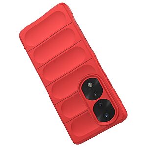 Θήκη Honor 70 5G Mad Mask Rugged Armor από σκληρό Premium TPU κόκκινο - Image 4