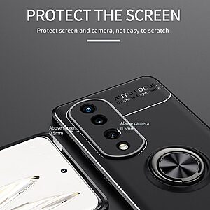 Θήκη Honor 70 5G OEM Magnetic Ring Kickstand / Μαγνητικό δαχτυλίδι / Βάση στήριξης TPU μαύρο / μπλε - Image 5