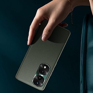 Θήκη Honor 70 5G FUKELAI Leather Coated Series Sockproof Transparent Πλάτη από σκληρό πλαστικό πορτοκαλί - Image 3