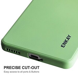 Θήκη Honor 70 5G ENKAY Hat Prince Soft Liquid Silicone Πλάτη από Premium TPU πράσινο σκούρο - Image 5