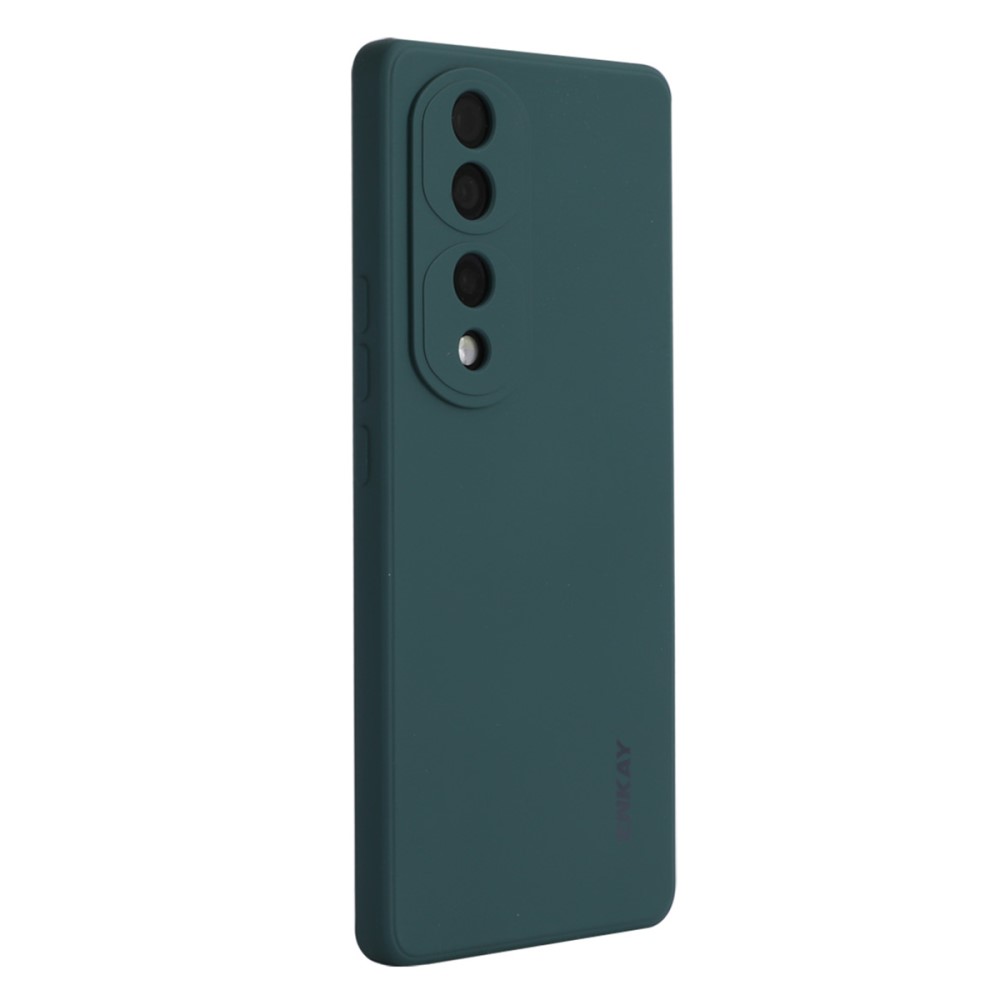Θήκη Honor 70 5G ENKAY Hat Prince Soft Liquid Silicone Πλάτη από Premium TPU πράσινο σκούρο