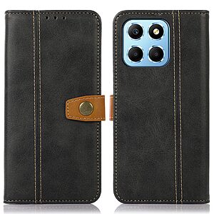 Θήκη Honor X8 5G Mad Mask Leather Wallet Strong Golden Clasp με βάση στήριξης