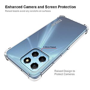 Θήκη Honor X8 5G ENKAY Silicone Sockproof Anti-Slip Transparent Πλάτη TPU - Image 3