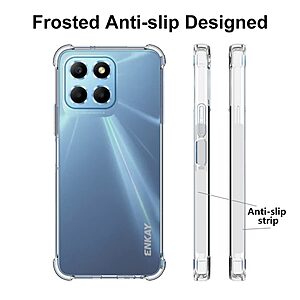 Θήκη Honor X8 5G ENKAY Silicone Sockproof Anti-Slip Transparent Πλάτη TPU - Image 4