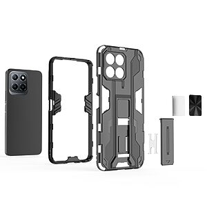 Θήκη Honor X8 5G Mad Mask Πλάτη Shockproof Armor με Μαγνητικό δαχτυλίδι και ποδαράκι Βάση στήριξης TPU πράσινο - Image 5