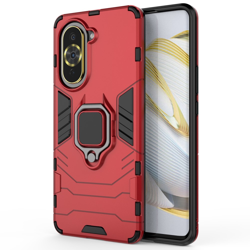 Θήκη Huawei Nova 10 Pro Mad Mask Πλάτη Thin Armor με Μαγνητικό δαχτυλίδι και Βάση στήριξης TPU κόκκινο