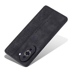 Θήκη Huawei Nova 10 Pro AZNS Imprinted Series Πλάτη με ανάγλυφη επιφάνεια από συνθετικό δέρμα και TPU μαύρο - Image 3