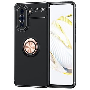 Θήκη Huawei Nova 10 Pro OEM Magnetic Ring Kickstand / Μαγνητικό δαχτυλίδι / Βάση στήριξης TPU μαύρο / ροζ χρυσό