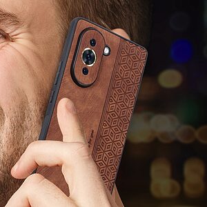 Θήκη Huawei Nova 10 AZNS Imprinted Series Πλάτη με ανάγλυφη επιφάνεια από συνθετικό δέρμα και TPU μπλε - Image 5