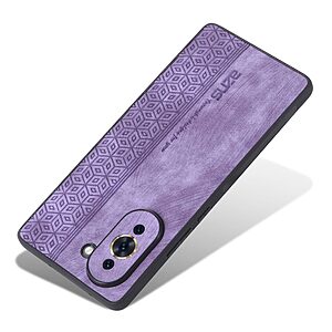 Θήκη Huawei Nova 10 AZNS Imprinted Series Πλάτη με ανάγλυφη επιφάνεια από συνθετικό δέρμα και TPU μωβ - Image 3