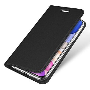 Θήκη iPhone 11 DUX DUCIS Skin Pro Series με βάση στήριξης, υποδοχή καρτών και μαγνητικό κούμπωμα Flip Wallet από συνθετικό δέρμα και TPU μαύρο - Image 4