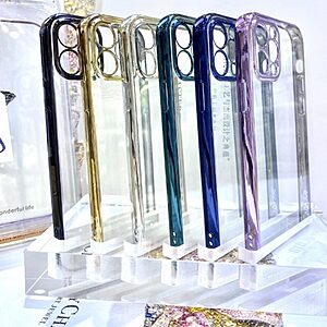 Θήκη iPhone 11 SULADA Ultra Thin Frame Πλάτη από Premium TPU με μεταλιζέ περίβλημα μαύρο - Image 3