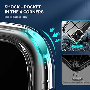 Θήκη iPhone 11 OEM Silicone Sockproof Dual layer Transparent Πλάτη TPU - Image 4