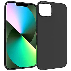 Θήκη iPhone 14 Plus OEM Matte Premium v3 Πλάτη με ημίσκληρο TPU μαύρο - Image 3