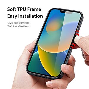 Θήκη iPhone 14 Plus DUX DUCIS Fino Series 2 πλάτη από ύφασμα με εσωτερικό Premium TPU μαύρο - Image 3