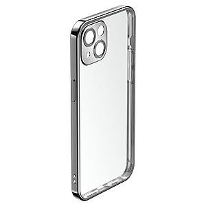 Θήκη iPhone 14 Plus ROCK Series Thin Frame Πλάτη από Premium TPU με μεταλιζέ περίβλημα μαύρο