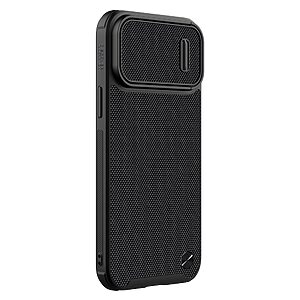 Θήκη iPhone 14 Plus NiLLkin Camshield Fiber Texture Series Πλάτη με προστασία για την κάμερα από σκλήρό Premium TPU μαύρο - Image 3