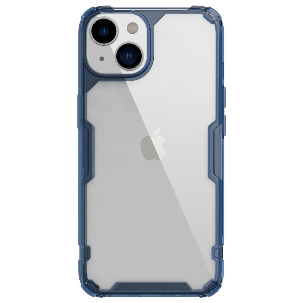 Θήκη iPhone 14 Plus NiLLkin Nature Pro Series Silicone Sockproof Transparent Πλάτη TPU μπλε