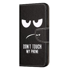 Θήκη OnePlus 10T 5G OEM σχέδιο Don’t Touch My Phone με βάση στήριξης, υποδοχές καρτών και μαγνητικό κούμπωμα Flip Wallet δερματίνη - Image 4
