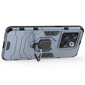 Θήκη OnePlus 10T 5G Mad Mask Πλάτη Thin Armor με Μαγνητικό δαχτυλίδι και Βάση στήριξης TPU μπλε - Image 3