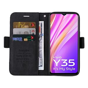 υποδοχές καρτών και μαγνητικό κούμπωμα μαύρο