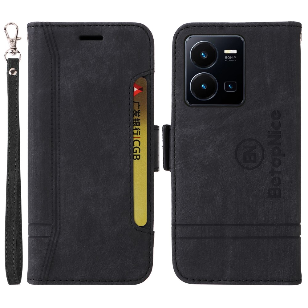 Θήκη Vivo Y22S / Υ35 BETOPNICE Leather Wallet Business Stitching Line με βάση στήριξης