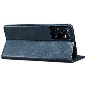 Θήκη Vivo Y22S / Υ35 Mad Mask Folio Series v2 με βάση στήριξης, υποδοχή καρτών και μαγνητικό κούμπωμα Flip Wallet από συνθετικό δέρμα και TPU μπλε - Image 4