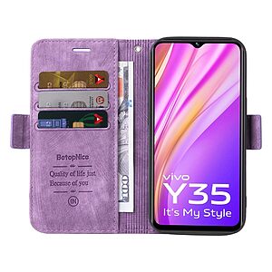 υποδοχές καρτών και μαγνητικό κούμπωμα μωβ