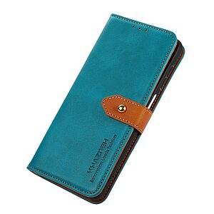 Θήκη Xiaomi 12T 5G / 12T Pro 5G KHAZNEH Leather Wallet Golden Clasp με βάση στήριξης, υποδοχές καρτών και μαγνητικό κούμπωμα μπλε - Image 4