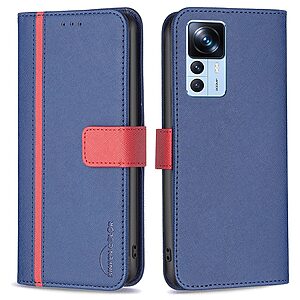 Θήκη Xiaomi 12T / 12T Pro BINFEN COLOR Leather Wallet Double Stitching Lines v3 με βάση στήριξης