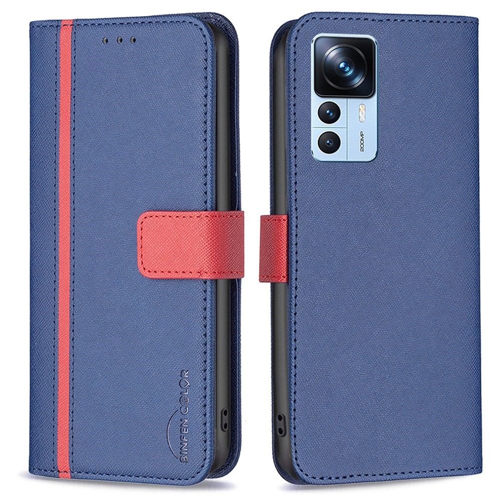 Θήκη Xiaomi 12T / 12T Pro BINFEN COLOR Leather Wallet Double Stitching Lines v3 με βάση στήριξης