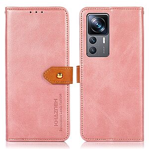 Θήκη Xiaomi 12T / 12T Pro KHAZNEH Leather Wallet Golden Clasp με βάση στήριξης